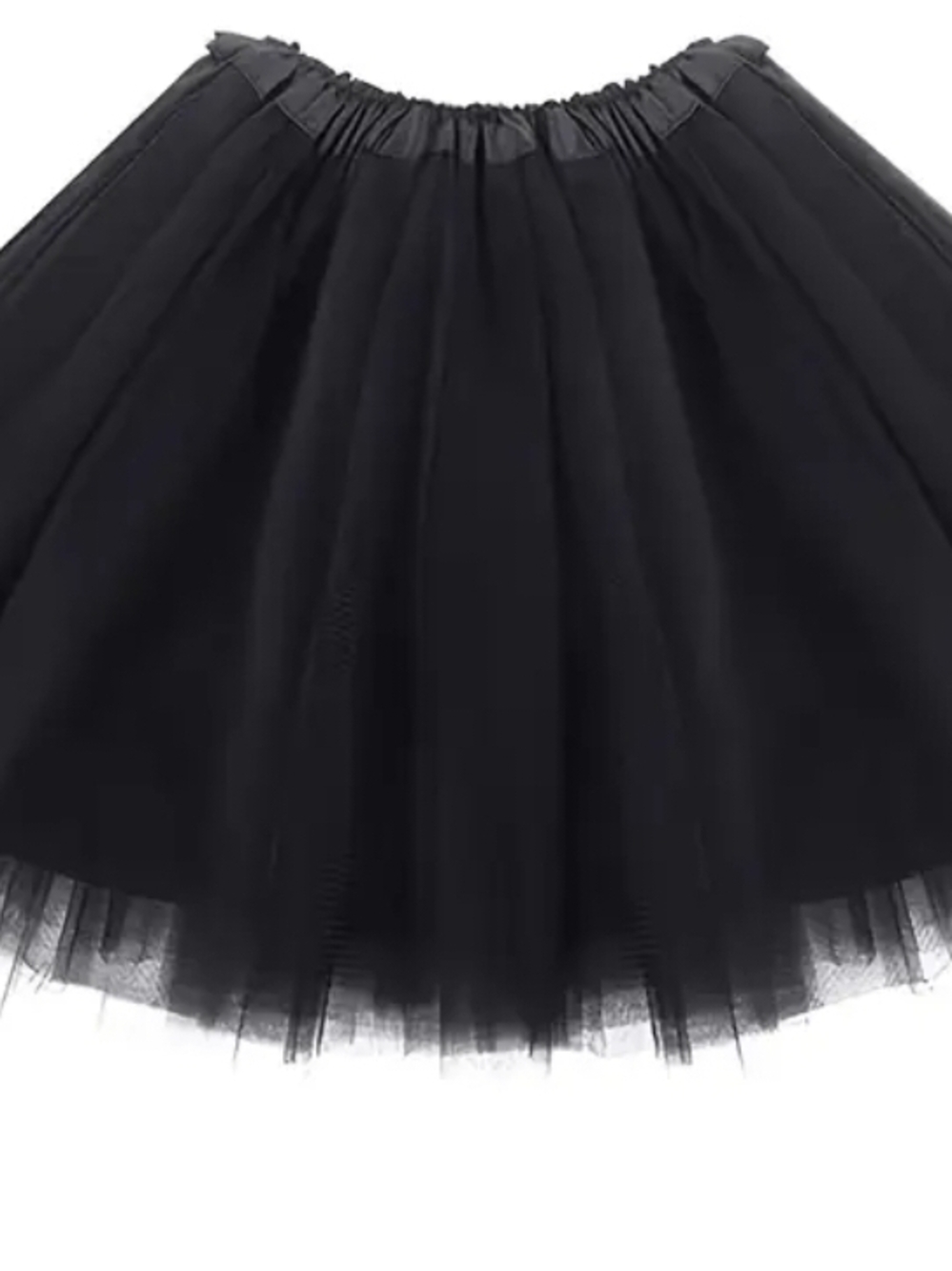 Black Tulle Layered Skirt - Unbranded